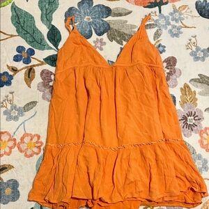 Garage Tangerine Camisole with Ruffle Detail